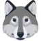 Wolf Face emoji on Facebook